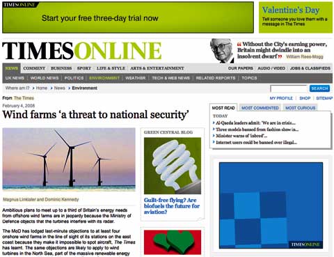 Windmolens verblinden radar