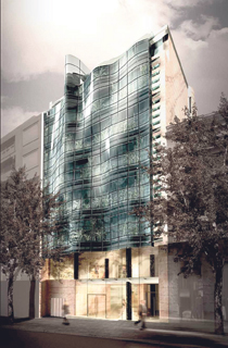 Glass draped like rippling water