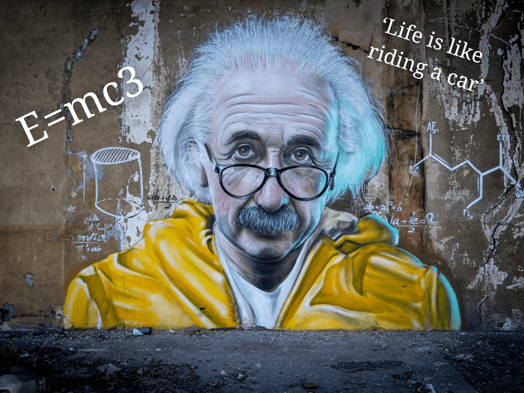 Einstein met nepquotes