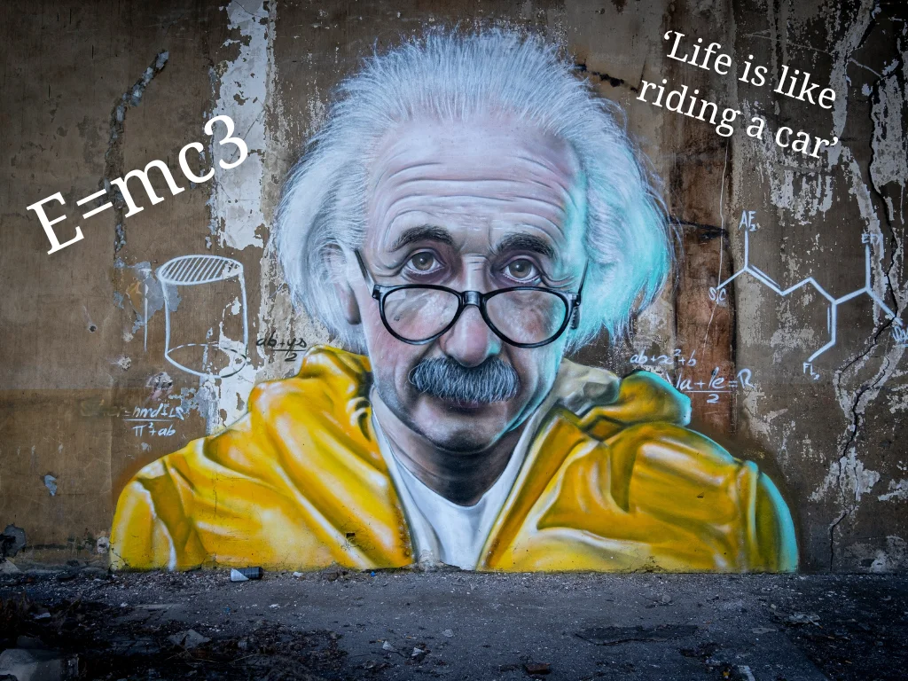 Einstein met nepquotes